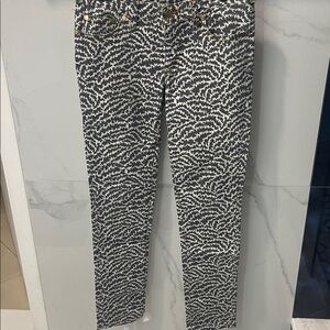 Tory Burch Black and White Skinny Jeans